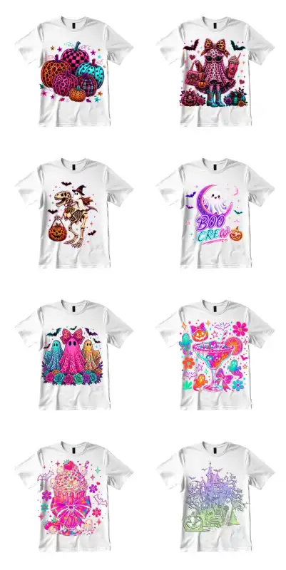 calabzas fantasmas hallowen rosa plantillas gratis sublimacion