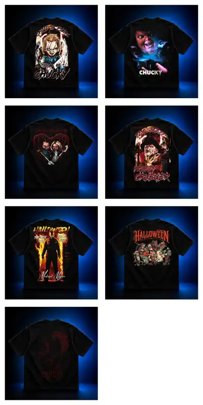 halloween playeras dtf semitonos 7 plantillas personajes