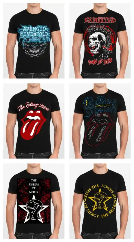 Cantantes artistas bandas Playeras Musica DTF Semitonos 15 diseños