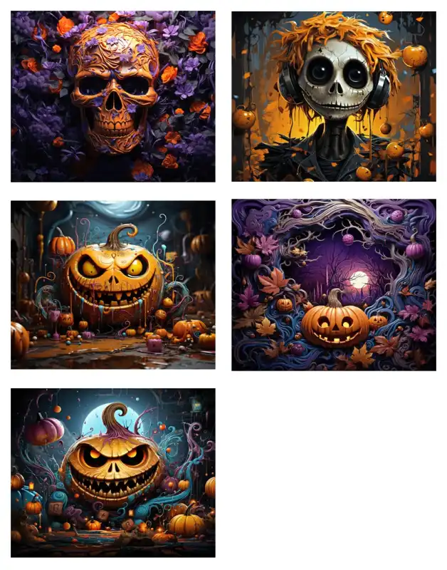 5 plantillas halloween 3d tumbler sublimacion