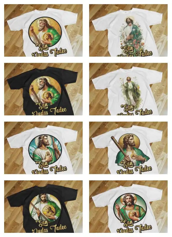 SAN JUDAS TADEO SUBLIMACION dtf semitonos 8 plantillas GRATIS