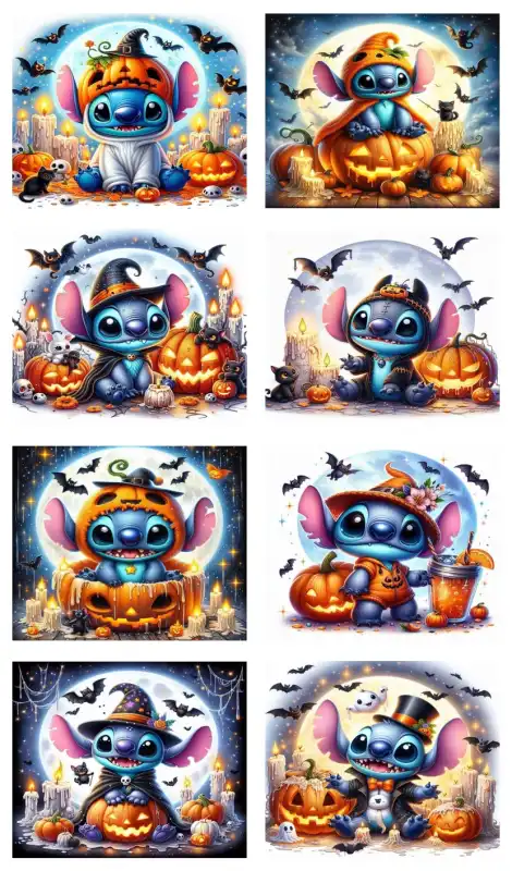 stitch halloween calabaza vaso tumbler plantillas sublimar